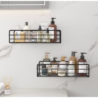 Kit Suporte Prateleira Porta Shampoo de Canto e Reto Com Adesivo Organizador