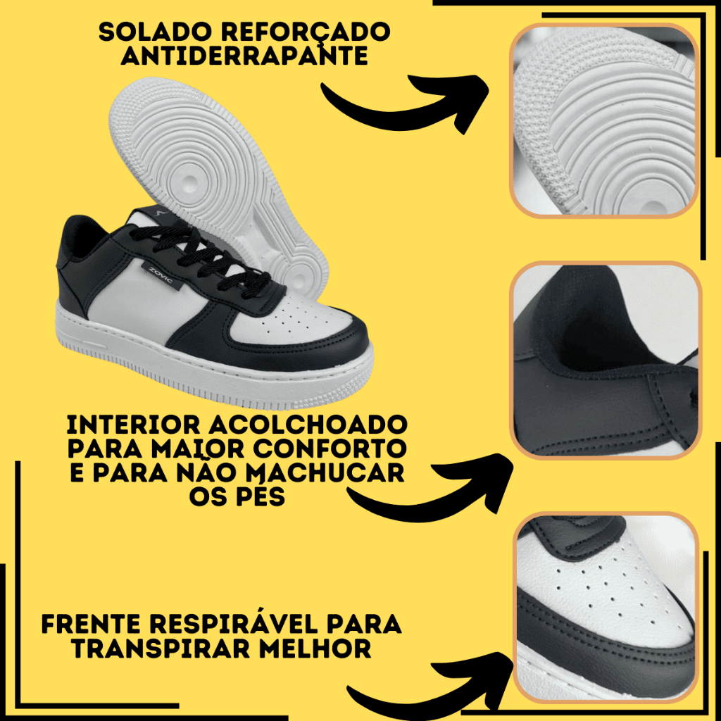 Tênis Feminino Branco Casual Confortavel Blogueira Leve Solado Macio Runner Super Macio Promocao
