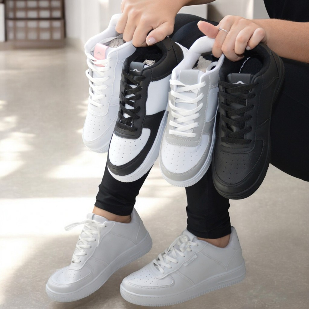 Tênis Feminino Branco Casual Confortavel Blogueira Leve Solado Macio Runner Super Macio Promocao