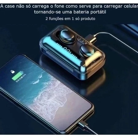 Kit M10 Bluetooth 5.3 Fones de ouvido sem fio TWS estéreo com carregador Power Bank