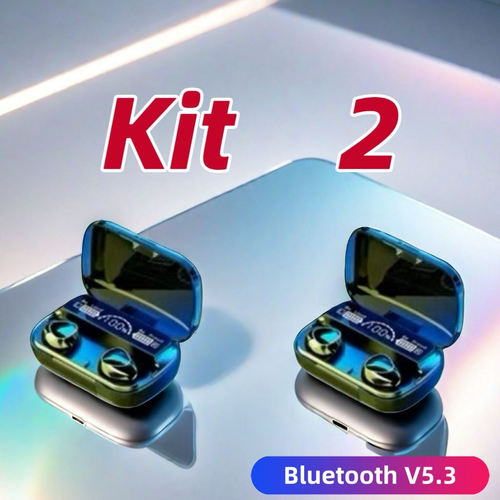Kit M10 Bluetooth 5.3 Fones de ouvido sem fio TWS estéreo com carregador Power Bank