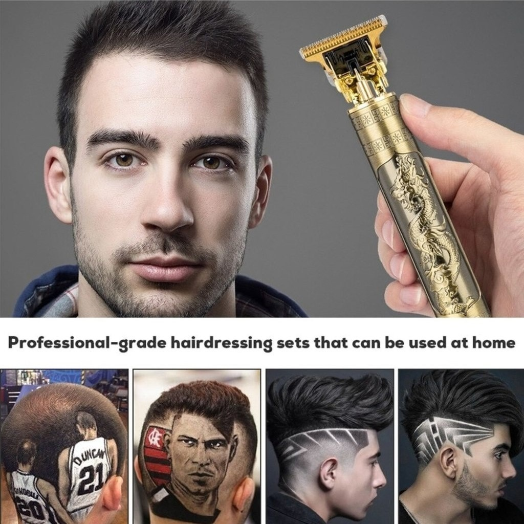 Máquina De Cortar Cabelo Para Barba Masculina Designer Aleatório Elétrico Etilo Proficional